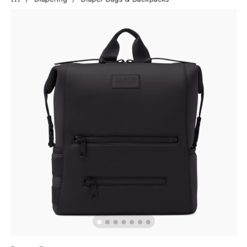 Indi Diaper Backpack in Onyx, Large - Black