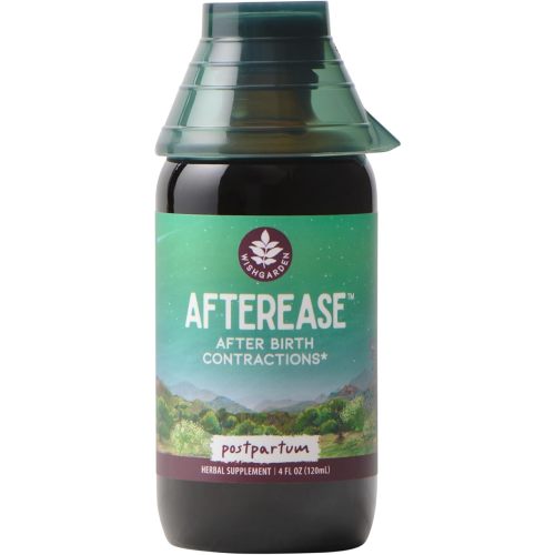 WishGarden Herbs AfterEase for After Birth Contractions - All-Natural Herbal Supplement with Cramp Bark & Black Haw Bark Soothes Afterbirth Contractions & Uterine Cramping, Postpartum Essentials, 4oz