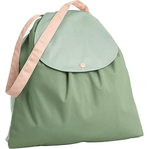 Esembly Day Bag – Reusable Wet and Dry Bag Made From Recycled Fabric With Dual Waterproof Compartments for Cloth Diapers, Swimsuits, Toiletries, and Snacks - Aloe