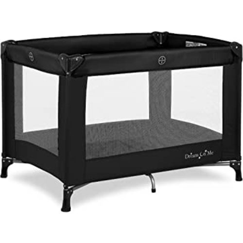 Dream On Me Nest Portable Play Yard With Carry Bag And Shoulder Strap, Black