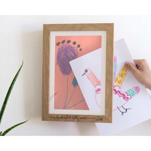 Kids Art Frame with Name, Kids Gift, Kids Art Display, Kids Artwork Art Print, Children Artwork Frame, Playroom Wall Art