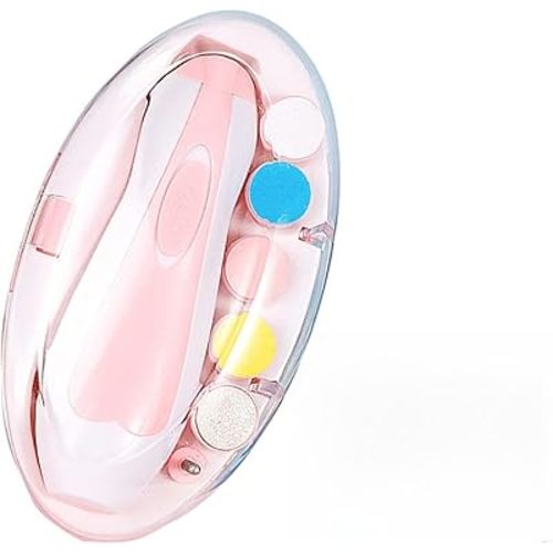 Baby Nail Trimmer Electric Nail File Baby Nail Clippers, 20 in 1 Safe Nail Filer Grinder Kit for Newborn Infant Toddler Kids or Adults Toes Fingernails Care Trim Polish, Led Light and Grinding Heads