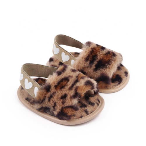 SYNPOS 0-18M Baby Slippers Winter Warm Newborn Girl Cute Faux Fur Soft Crib Band Fuzzy Shoes