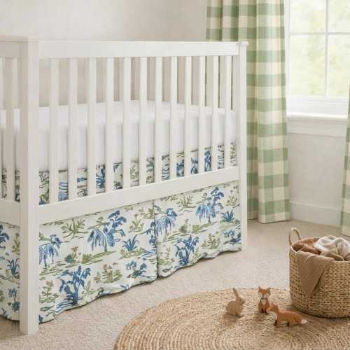 Custom Crib Skirt | Tailored Nursery Bedding | Baby Girl Nursery Decor