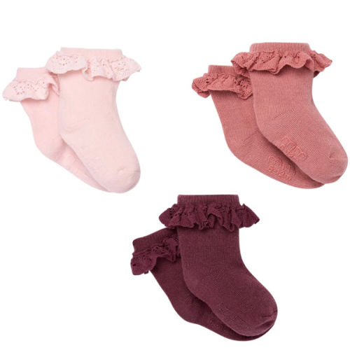 3-Pack Baby Girls Pink Lace Socks – Gerber Childrenswear