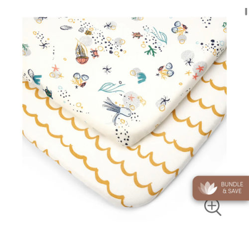 CoZee Bassinet Fitted Sheet Twin Pack in Our Planet | iL Tutto