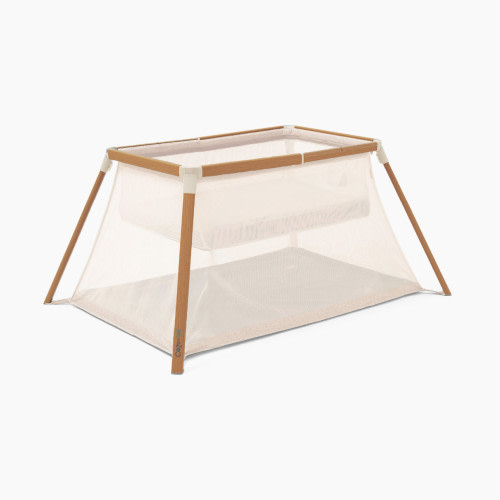 Tutti Bambini CoZee Go 3-in-1 Bassinet, Travel Cot & Playpen - Scandinavian Walnut/Ecru