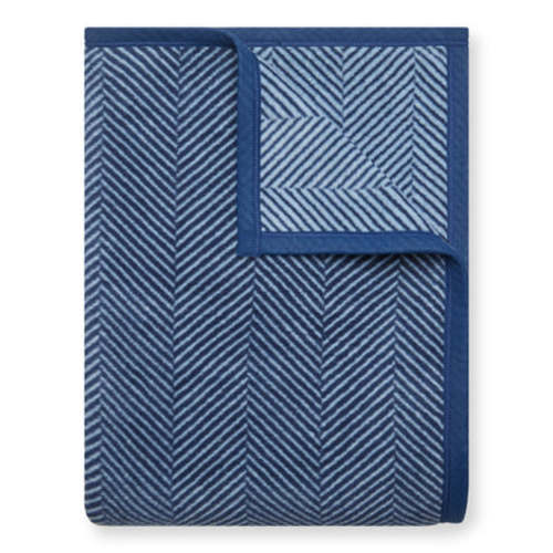 Harborview Herringbone Navy Blanket
