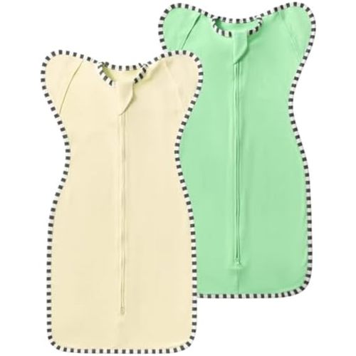 Baby Transition Swaddle 2-Pack, Newborn Sleep Sack, Arms Up Design (Arms In/Out), Infant Swaddle for Boys Girls