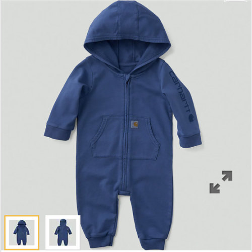 Boys' Long Sleeve Re-Engineered Garment Dye Hooded Coverall (Baby) | Licensed | Carhartt