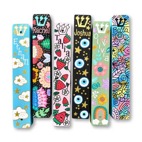 Personalized Children's Mezuzah: Jewish Baby Naming, Bris, Birthday, Mitzvah Gift