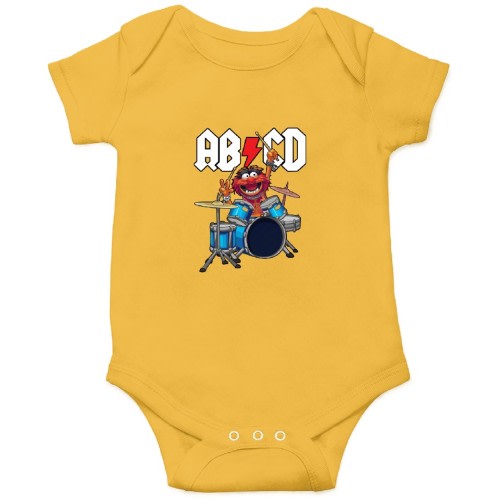 The Muppet Show Animal ABCD Onesies Kids's Short Sleeve Onesie 12M Gold sold by KamariDFloyd | SKU 200388148 | Printerval