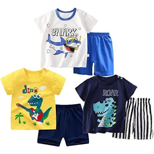 Toddler Baby Boy Clothes for 2t 3t Boys Cute Summer Short Sleeve T-Shirt Tops Shorts Clothes Sets Baby Boy Outfits