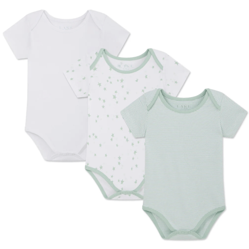 LAKE | Baby | Pima Cotton Pajamas | Parisian Green Baby Bodysuit Bundle