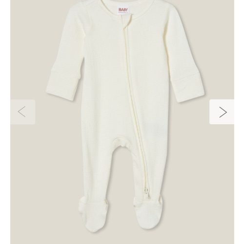 Organic Pointelle Zip All In One Romper