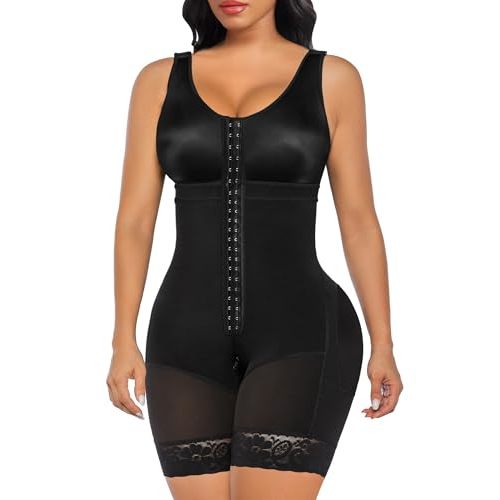 SHAPERX Women's Fajas Colombianas Tummy Control Shapewear Postpartum Full Body Shaper Butt Lifter Bodysuit