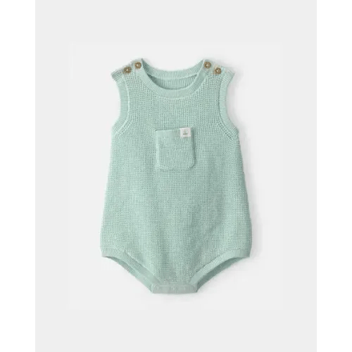 Baby Crochet Bubble Romper - Green | Carter's