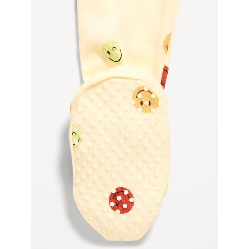 Snug-Fit 2 Way Zip Footed One-Piece for Baby - Smileys