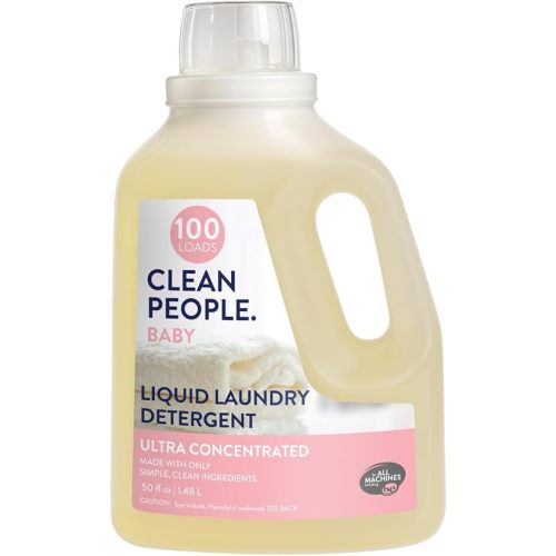 The Clean People Liquid Laundry Detergent - Recyclable Packaging, Stain Fighting - Ultra Concentrated, Laundry Soap - Baby Laundry Detergent, 200 Loads