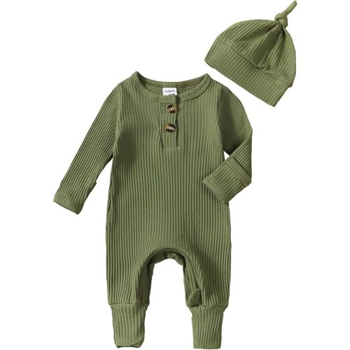 Twopumpkin Newborn Baby Boy Knit Jumpsuit Sweater Romper Newborn Coming Home Outfit Infant Clothes Little Brother Outfits