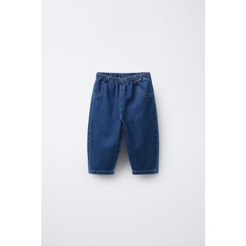 DENIM POCKET PANTS - Mid-blue | ZARA United States