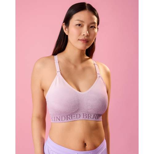 Sublime® Hands-Free Pumping & Nursing Sports Bra | Ombre Purple - Kindred Bravely