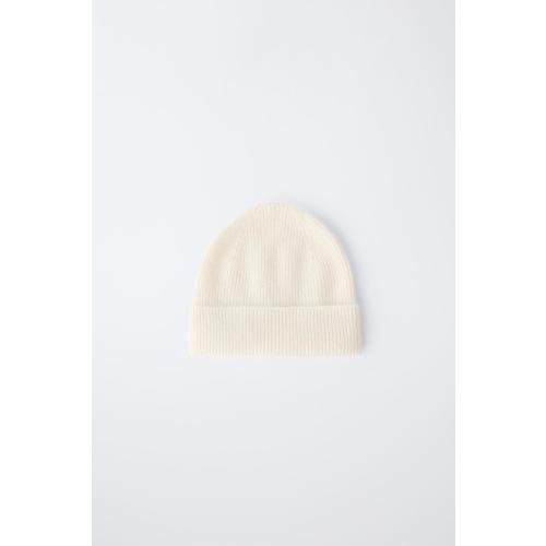 100% CASHMERE BEANIE - Ecru | ZARA United States