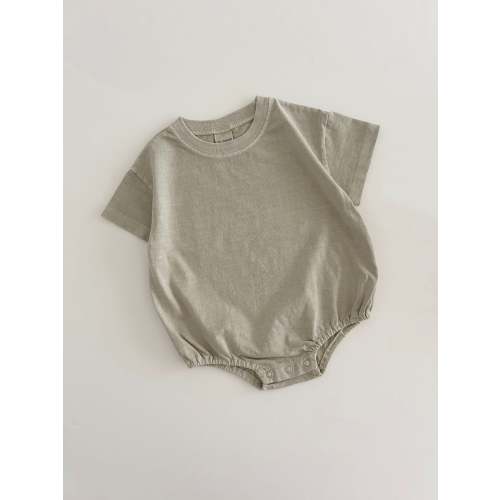 Baby Garment-Dyed T-Shirt Romper (3-18m) - 4 Colors