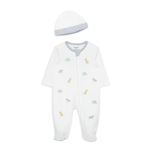 Boys' Safari Animals Footie With Hat (Size 3M)