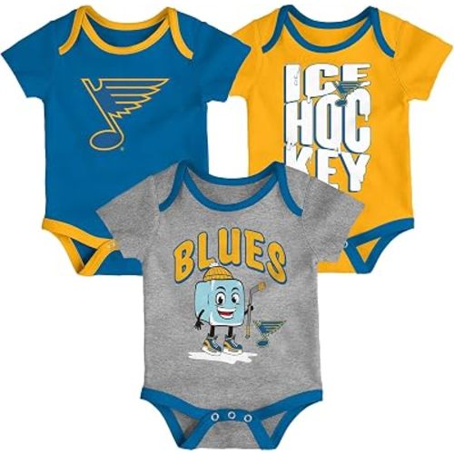 Outerstuff NHL Newborn Infant Triple Header 3 Pack Bodysuit Creeper Set