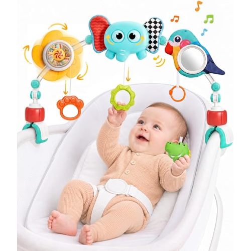 GONINO Baby Stroller Arch Toy, Adjustable Sensory Activity Toy