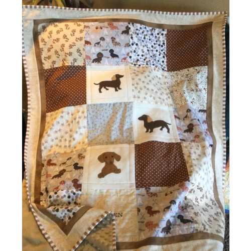 Pup quilt/Any breed dog quilt/will match your pup color/Dachshund quilt/Doxie quilt