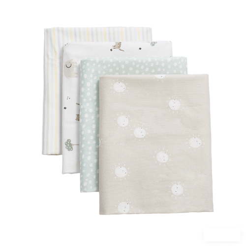 George Baby Neutral Organic Cotton Flannel Receiving Blankets (4 Count) - Walmart.ca