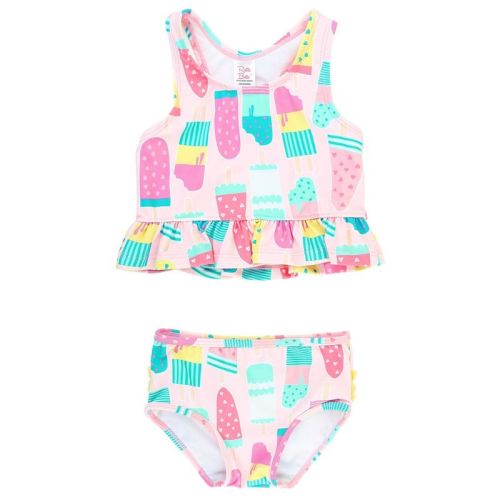 RuffleButts Baby Girls UPF50+ Peplum Tankini