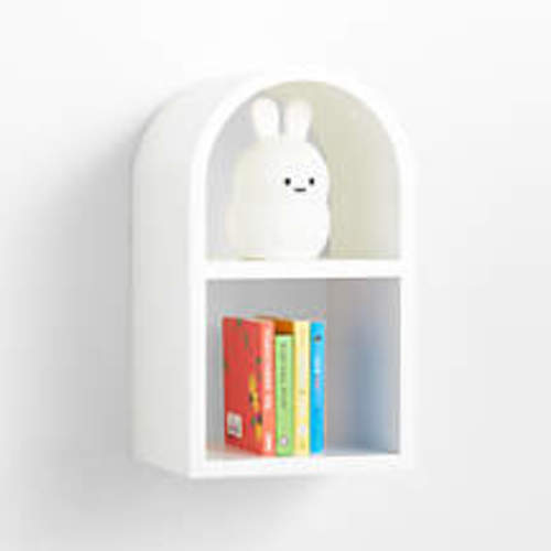 Mallory 11" White Small Kids Wall Shelf