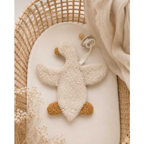 Little goose dummy comforter, dummy comforter, Teddy fleece, paci holder, goose, teddy fleece comforter, little goose, goose baby accessorie