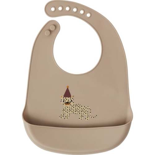 Set of 2 Leopard Bibs, Rose Multi - Oyoy | Maisonette