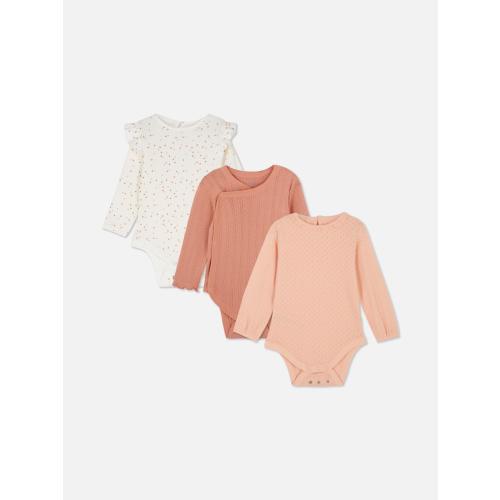 0-18mths | 3pk Room to Grow Long Sleeve Newborn Bodysuits