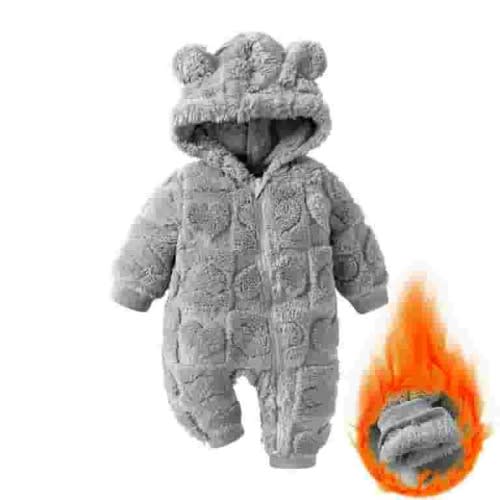 Holiday Gifts Horkkom Newborn Baby Snowsuit Fleece Lined Onesie Outfits Warm Hooded Romper for Infant