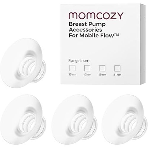 Momcozy Original Replacement Accessories for Upgraded Mobile Flow | Upgraded M9,Original Upgraded M9 Breastfeeding Parts,17mm Inserts, 4 Pack