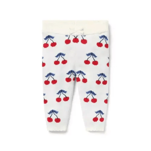 White Cherry Baby Cherry Sweater Pant by Janie and Jack
