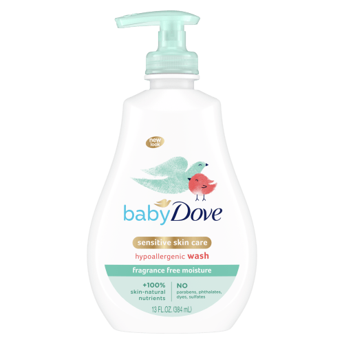 Fragrance Free Moisture Hypoallergenic Wash – Baby Dove