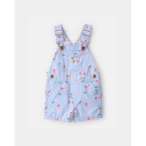 Baby Girl Cherry Canvas Shortall - Blue - OshKosh B'gosh | Carter's