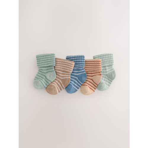 Multi Baby Roll Top Socks 5 Pack (0mths-2yrs)