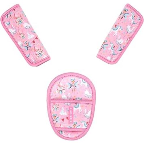Car Seat Straps Pads for Kids, Ultra Soft Plush Car Seat Strap Covers for Kids, Infant Carseat Shoulder Pad, Hip Support for Car Seats, Pushchair, Baby Stroller. (Wizard Castle)