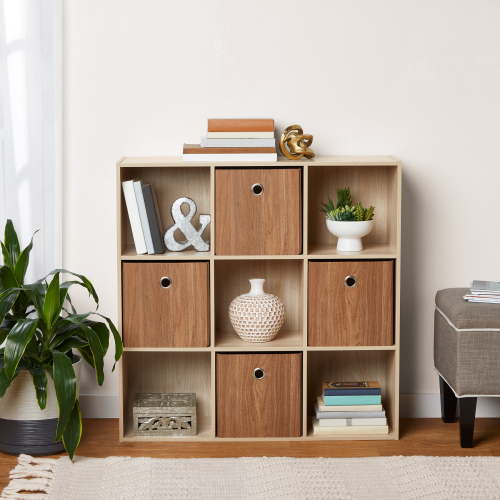 Mainstays 9 Cube Storage Organizer, Spring Pine
