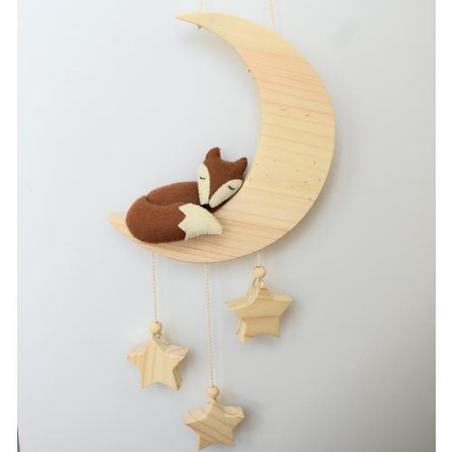 Fox on The Moon, Nursery Decor, Baby Room Decoration, Baby Shower Gift, Fox Wall decor, Gift For Baby Boy, Nursery Wall Decor