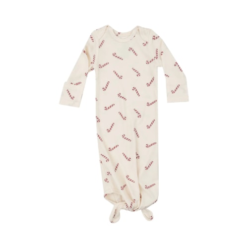 Ribbed Candy Canes Knotted Gown – Heritage Baby Boutique