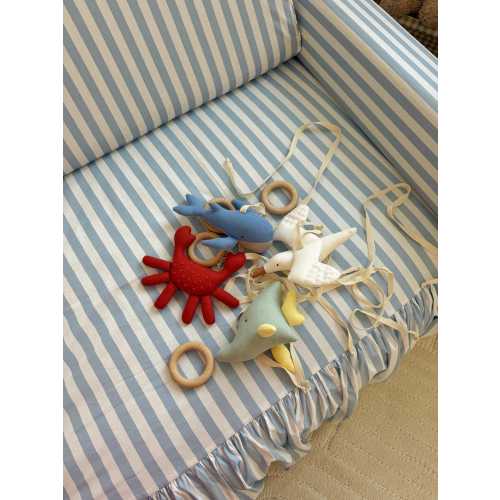 Ocean Baby Gym Toys Set, Whale Crab Seagull Airplane, Hanging Toys for Wooden Baby Gym, Montessori Baby Toys