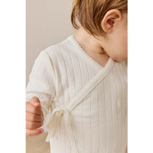 Organic Cotton Estelle Onepiece - Sweet Heart Pointelle Parchment – Jamie Kay USA